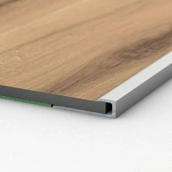 Großhandel ⌛ BAUHAUS LOGOCLIC Abschlussprofil 143 Silber, 1 M X 27 Mm X 7,6 Mm, Montageart: Schrauben ❤️