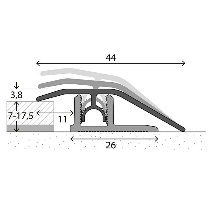 Bester Verkauf 🔥 BAUHAUS LOGOCLIC Anpassprofil 307 Eiche Hell, 0,9 M X 44 Mm, Montageart: Stecken ⌛ 2 Bester Verkauf 🔥 BAUHAUS LOGOCLIC Anpassprofil 307 Eiche Hell, 0,9 M X 44 Mm, Montageart: Stecken ⌛ – Bild 2