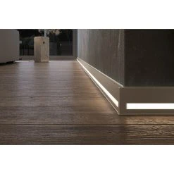 Aktion ⭐ BAUHAUS Deckprofil Cubica LS80 Light Down Champagner, 2,5 M X 19 Mm X 80 Mm ❤️ -Bodenverlegebedarf Verkäufe 12 1064