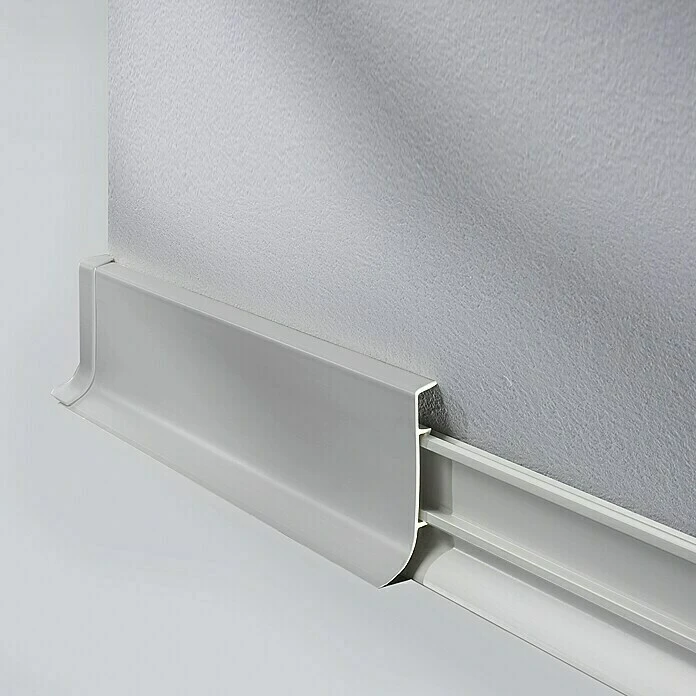 Auslauf 🤩 BAUHAUS LOGOCLIC Klemmsockelleiste KSL Grau, 2,5 M X 18,5 Mm X 60 Mm 👍 1 Auslauf 🤩 BAUHAUS LOGOCLIC Klemmsockelleiste KSL Grau, 2,5 M X 18,5 Mm X 60 Mm 👍