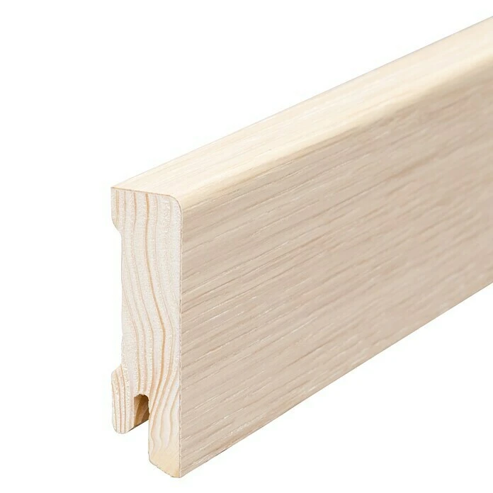 Auslauf 😀 BAUHAUS Sockelleiste Eiche Altweiß 2,4 M X 1,6 Cm X 5,8 Cm 🎁 1 Auslauf 😀 BAUHAUS Sockelleiste Eiche Altweiß 2,4 M X 1,6 Cm X 5,8 Cm 🎁