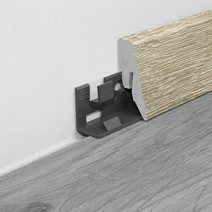 Auslauf 🔔 BAUHAUS LOGOCLIC Sockelleiste K40 C Light Oak 2,6 M X 19 Mm X 40 Mm, Gerade 💯 1 Auslauf 🔔 BAUHAUS LOGOCLIC Sockelleiste K40 C Light Oak 2,6 M X 19 Mm X 40 Mm, Gerade 💯