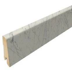 Brandneu 🌟 BAUHAUS Egger Sockelleiste Elva Eiche Weiß 2,4 M X 17 Mm X 60 Mm, Gerade ✔️