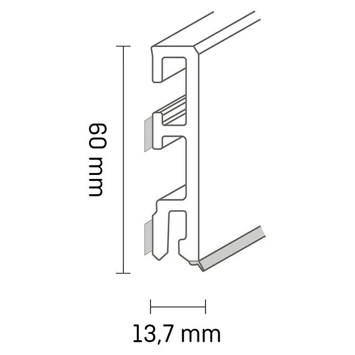 Rabatt 👏 BAUHAUS Sockelleiste Cubica Schneeweiß 2,5 M X 14 Mm X 60 Mm, Gerade 🌟 3 Rabatt 👏 BAUHAUS Sockelleiste Cubica Schneeweiß 2,5 M X 14 Mm X 60 Mm, Gerade 🌟 – Bild 3