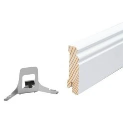 Bestes Angebot 🥰 BAUHAUS Sockelleiste 2,4 M X 1,8 Cm X 7 Cm, Weiß, Lackiert 😀 -Bodenverlegebedarf Verkäufe 12 1572