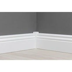 Bestes Angebot 🥰 BAUHAUS Sockelleiste 2,4 M X 1,8 Cm X 7 Cm, Weiß, Lackiert 😀 -Bodenverlegebedarf Verkäufe 12 1573