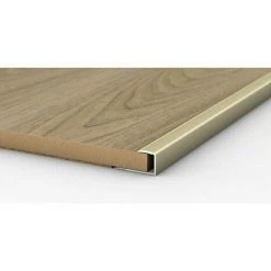 Bestpreis 🛒 BAUHAUS LOGOCLIC Endprofil 253 Gold, 0,9 M X 24 Mm X 17 Mm, Montageart: Kleben 🤩