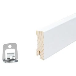 Bestpreis 😍 BAUHAUS Sockelleiste Weiß, 2,4 M X 1,6 Cm X 5,8 Cm, Gerade, Kiefer ⌛ -Bodenverlegebedarf Verkäufe 12 160