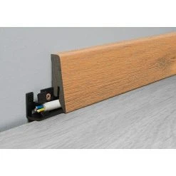 Billig ❤️ BAUHAUS LOGOCLIC Aquaprotect Smart Sockelleiste K58 Bindal Oak 2,6 M X 18 Mm X 58 Mm, Gerade 🤩