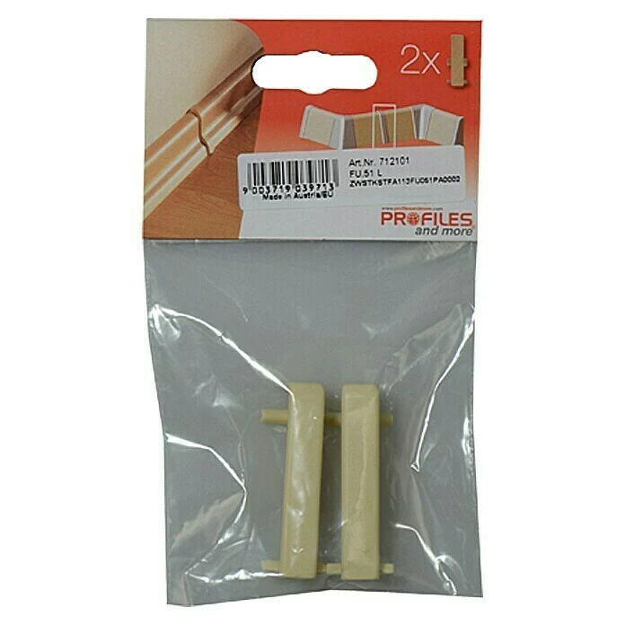 Neu 😀 BAUHAUS Profiles And More Übergangskappe FU51L/KU51L Elfenbein, 2 Stk. 😍 2 Neu 😀 BAUHAUS Profiles And More Übergangskappe FU51L/KU51L Elfenbein, 2 Stk. 😍 – Bild 2