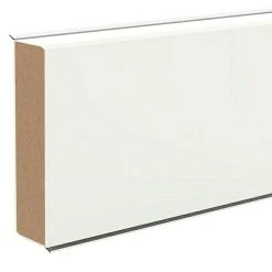 Bestpreis 🌟 BAUHAUS Sockelleiste XL Weiß 2,5 M X 18 Mm X 60 Mm, Gerade 🛒