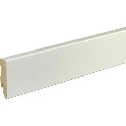 Am billigsten ⌛ BAUHAUS Sockelleiste FU086L Weiß, 2,4 M X 16 Mm X 70 Mm, Lackiert ⭐