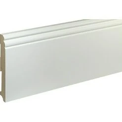 Rabatt 🎉 BAUHAUS Sockelleiste FU140L Weiß, 2,4 M X 19 Mm X 140 Mm, Grundiert ✔️