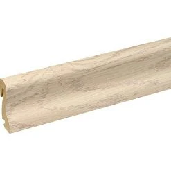 Aktion ⭐ BAUHAUS Profiles And More Sockelleiste FU18H Eiche Weiß 2,4 M X 18,5 Mm X 38,5 Mm, Geschwungen 😉