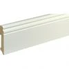 Am billigsten ⭐ BAUHAUS Sockelleiste FU94L Weiß, 2,4 M X 19 Mm X 93 Mm, Grundiert 🧨