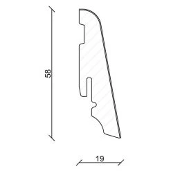 Schlussverkauf ✔️ BAUHAUS Profiles And More Furnierleiste SU60L Eiche Geölt 2,4 M X 19 Mm X 58 Mm, Gerade ⭐ -Bodenverlegebedarf Verkäufe 12 2262