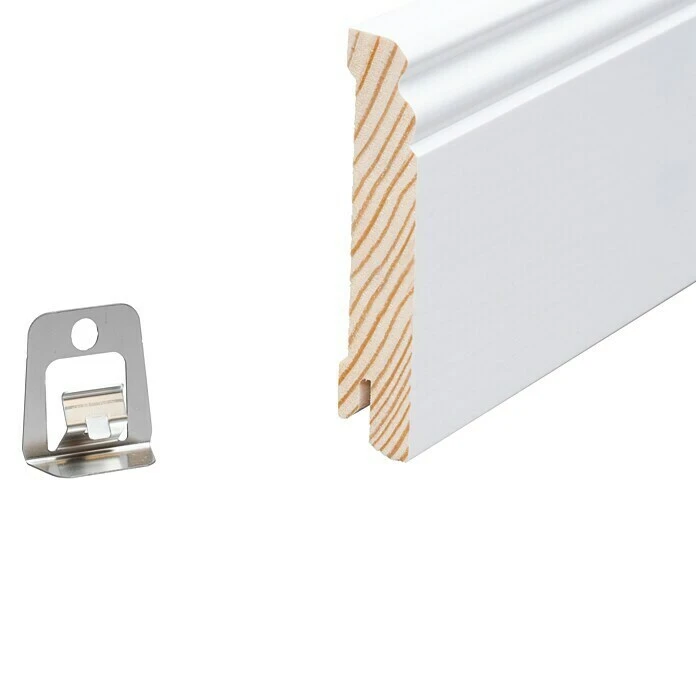 Am billigsten 🥰 BAUHAUS Sockelleiste 2,4 M X 1,8 Cm X 9,6 Cm, Nadelholz, Weiß Lackiert ✨ 4 Am billigsten 🥰 BAUHAUS Sockelleiste 2,4 M X 1,8 Cm X 9,6 Cm, Nadelholz, Weiß Lackiert ✨ – Bild 4