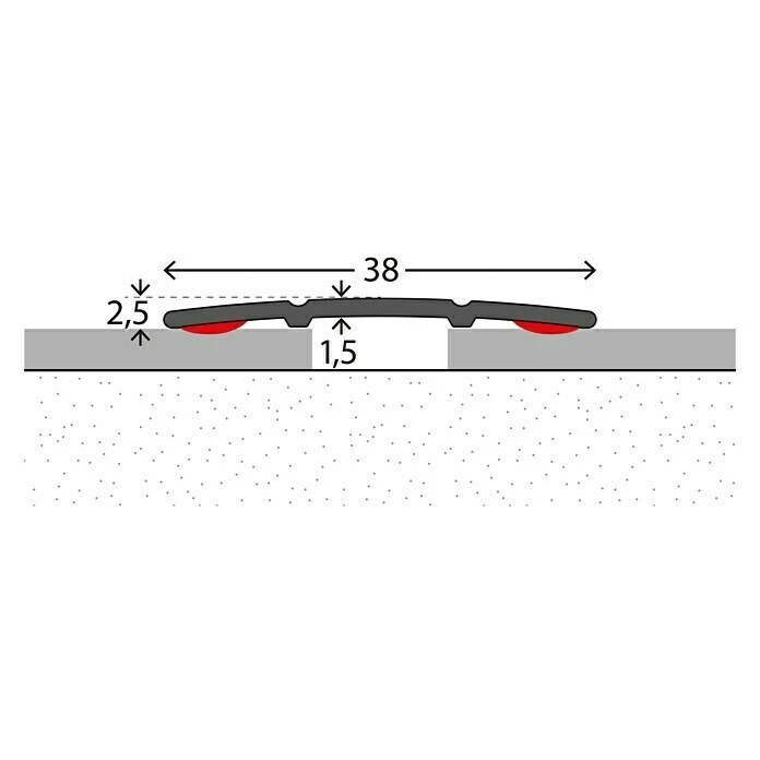 Neu 🤩 BAUHAUS LOGOCLIC Übergangsprofil 132 Edelstahl Matt, 1 M X 38 Mm X 2,5 Mm, Montageart: Kleben ✨ 2 Neu 🤩 BAUHAUS LOGOCLIC Übergangsprofil 132 Edelstahl Matt, 1 M X 38 Mm X 2,5 Mm, Montageart: Kleben ✨ – Bild 2