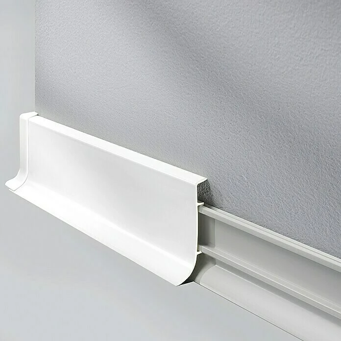 Budget ✨ BAUHAUS LOGOCLIC Klemmsockelleiste KSL Weiß, 2,5 M X 18,5 Mm X 60 Mm ❤️ 1 Budget ✨ BAUHAUS LOGOCLIC Klemmsockelleiste KSL Weiß, 2,5 M X 18,5 Mm X 60 Mm ❤️
