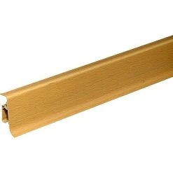 Brandneu 🛒 BAUHAUS Kunststoffsockelleiste KU50 Buche, 2,5 M X 22 Mm X 50 Mm ⭐