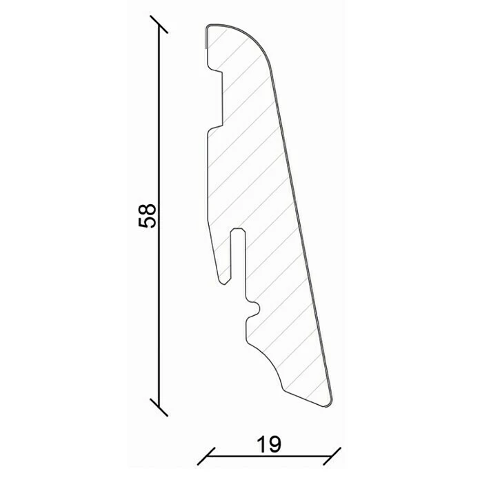 Rabatt ❤️ BAUHAUS Sockelleiste FU60L Weiß 2,4 M X 19 Mm X 58 Mm, Gerade ✔️ 2 Rabatt ❤️ BAUHAUS Sockelleiste FU60L Weiß 2,4 M X 19 Mm X 58 Mm, Gerade ✔️ – Bild 2