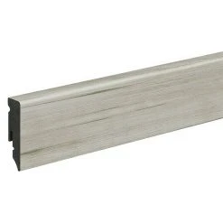 Bester Verkauf ⌛ BAUHAUS Profiles And More Sockelleiste KU51L Creston Eiche Weiß 2,4 M X 15 Mm X 50 Mm, Gerade 🧨