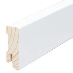 Budget ⭐ BAUHAUS Sockelleiste 2,4 M X 1,6 Cm X 4 Cm, Nadelholz, Weiß Lackiert ❤️