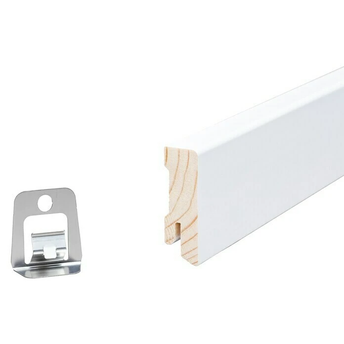 Budget ⭐ BAUHAUS Sockelleiste 2,4 M X 1,6 Cm X 4 Cm, Nadelholz, Weiß Lackiert ❤️ 4 Budget ⭐ BAUHAUS Sockelleiste 2,4 M X 1,6 Cm X 4 Cm, Nadelholz, Weiß Lackiert ❤️ – Bild 4