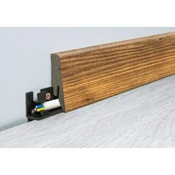 Brandneu ⭐ BAUHAUS LOGOCLIC Aquaprotect Sockelleiste Edition K58 Bona Oak 2,6 M X 18 Mm X 58 Mm, Gerade 🔔