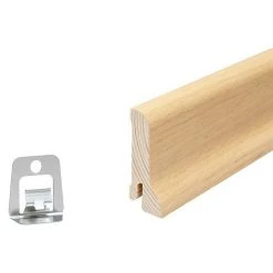 Brandneu ⌛ BAUHAUS Sockelleiste Eiche Hell 2,4 M X 2,1 Cm X 6 Cm ✨ -Bodenverlegebedarf Verkäufe 12 517