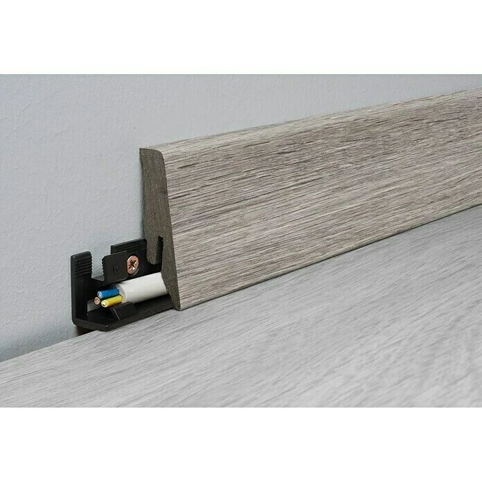 Brandneu 💯 BAUHAUS LOGOCLIC Aquaprotect Sockelleiste K58 Moonlight Oak 2,6 M X 18 Mm X 58 Mm, Gerade ⌛ 1 Brandneu 💯 BAUHAUS LOGOCLIC Aquaprotect Sockelleiste K58 Moonlight Oak 2,6 M X 18 Mm X 58 Mm, Gerade ⌛