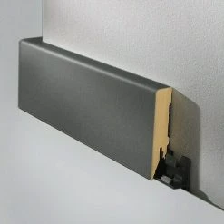 Top 10 👍 BAUHAUS LOGOCLIC Sockelleiste Anthrazit 2,6 M X 80 Mm X 18 Mm, Gerade 🎁