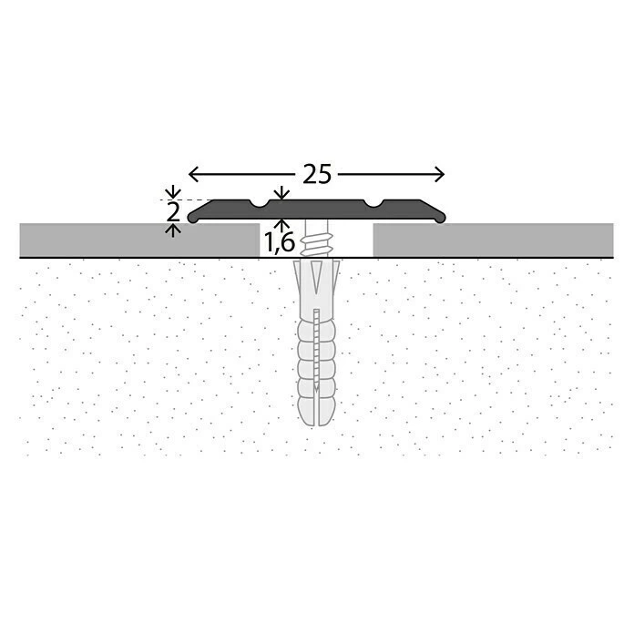 Bester Verkauf 🔔 BAUHAUS LOGOCLIC Übergangsprofil 133 Edelstahl Matt, 1 M X 25 Mm X 2 Mm, Montageart: Schrauben 🌟 2 Bester Verkauf 🔔 BAUHAUS LOGOCLIC Übergangsprofil 133 Edelstahl Matt, 1 M X 25 Mm X 2 Mm, Montageart: Schrauben 🌟 – Bild 2