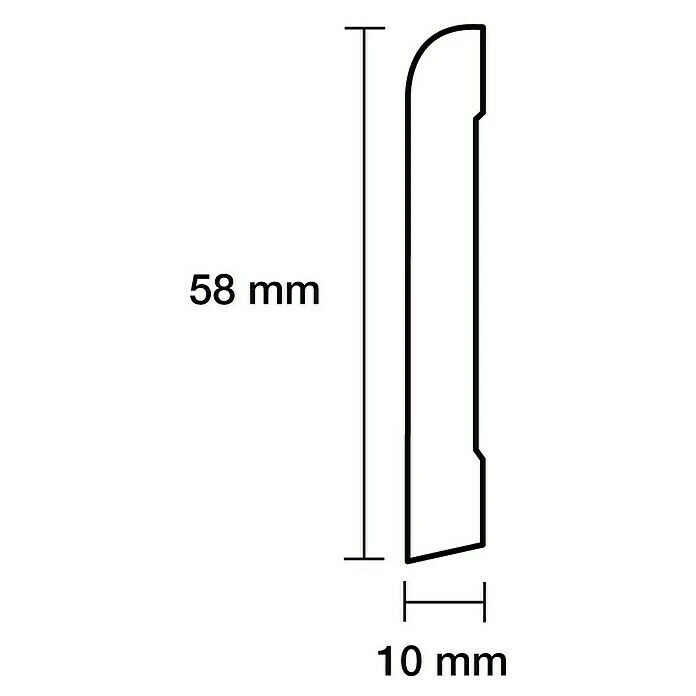 Angebote ❤️ BAUHAUS Sockelleiste Weiß, 2,44 M X 1 Cm X 5,8 Cm, Gerade ❤️ 3 Angebote ❤️ BAUHAUS Sockelleiste Weiß, 2,44 M X 1 Cm X 5,8 Cm, Gerade ❤️ – Bild 3