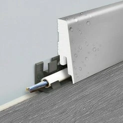 Angebote 🛒 BAUHAUS LOGOCLIC Sockelleiste K58 C Silber 2,4 M X 18 Mm X 58 Mm, Gerade 😉