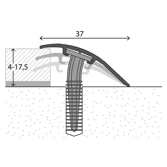 Bestpreis ✨ BAUHAUS LOGOCLIC Anpassprofil 205 Eiche Grau, 0,9 M X 37 Mm, Montageart: Schrauben ⌛ 2 Bestpreis ✨ BAUHAUS LOGOCLIC Anpassprofil 205 Eiche Grau, 0,9 M X 37 Mm, Montageart: Schrauben ⌛ – Bild 2