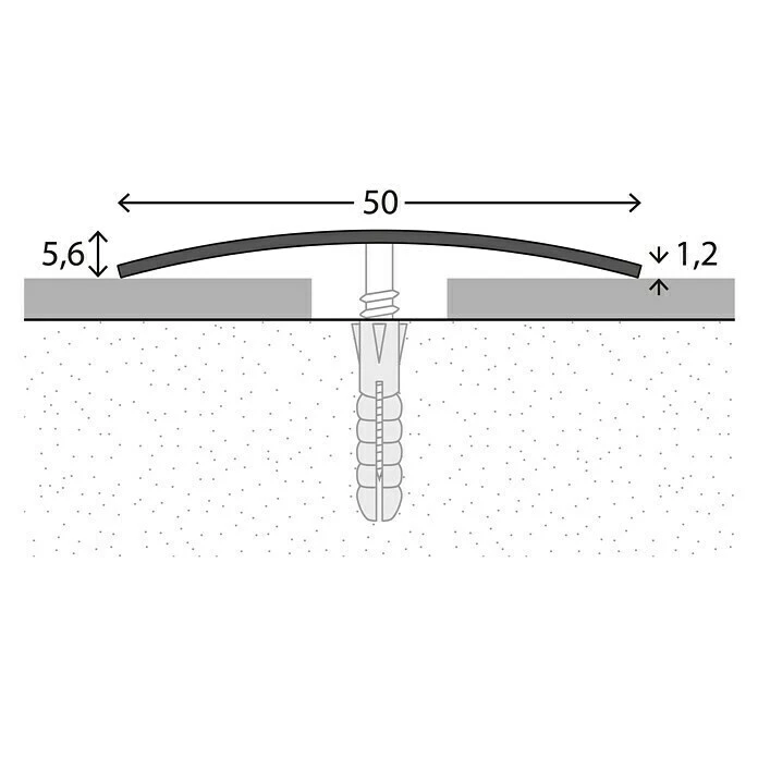 Bestes Angebot 😉 BAUHAUS LOGOCLIC Übergangsprofil 102 Edelstahl Glänzend, 2,7 M X 50 Mm X 5,6 Mm, Montageart: Schrauben, Mittig Versenkt Gelocht ✨ 2 Bestes Angebot 😉 BAUHAUS LOGOCLIC Übergangsprofil 102 Edelstahl Glänzend, 2,7 M X 50 Mm X 5,6 Mm, Montageart: Schrauben, Mittig Versenkt Gelocht ✨ – Bild 2