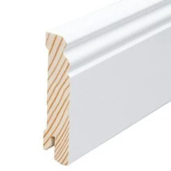 Neu 😀 BAUHAUS Sockelleiste Weiß, 2,4 M X 1,8 Cm X 8 Cm, Profiliert ⌛