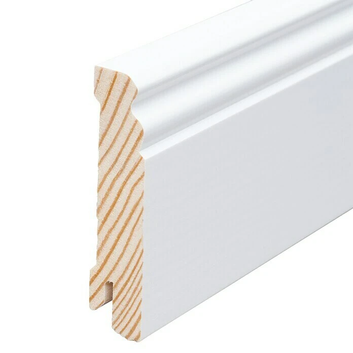 Neu 😀 BAUHAUS Sockelleiste Weiß, 2,4 M X 1,8 Cm X 8 Cm, Profiliert ⌛ 1 Neu 😀 BAUHAUS Sockelleiste Weiß, 2,4 M X 1,8 Cm X 8 Cm, Profiliert ⌛