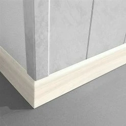 Aktion 👍 BAUHAUS LOGOCLIC Fußleiste K 58 Buche Donau 2,6 M X 10 Mm X 58 Mm 💯